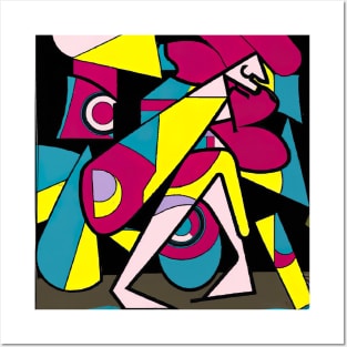 Abstract colorful art woman Posters and Art